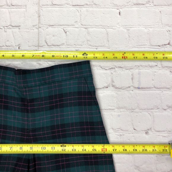 Banana Republic Women Pull On Hayden Pants Size 0 Green Plaid M118 -7 - Picture 3 of 15